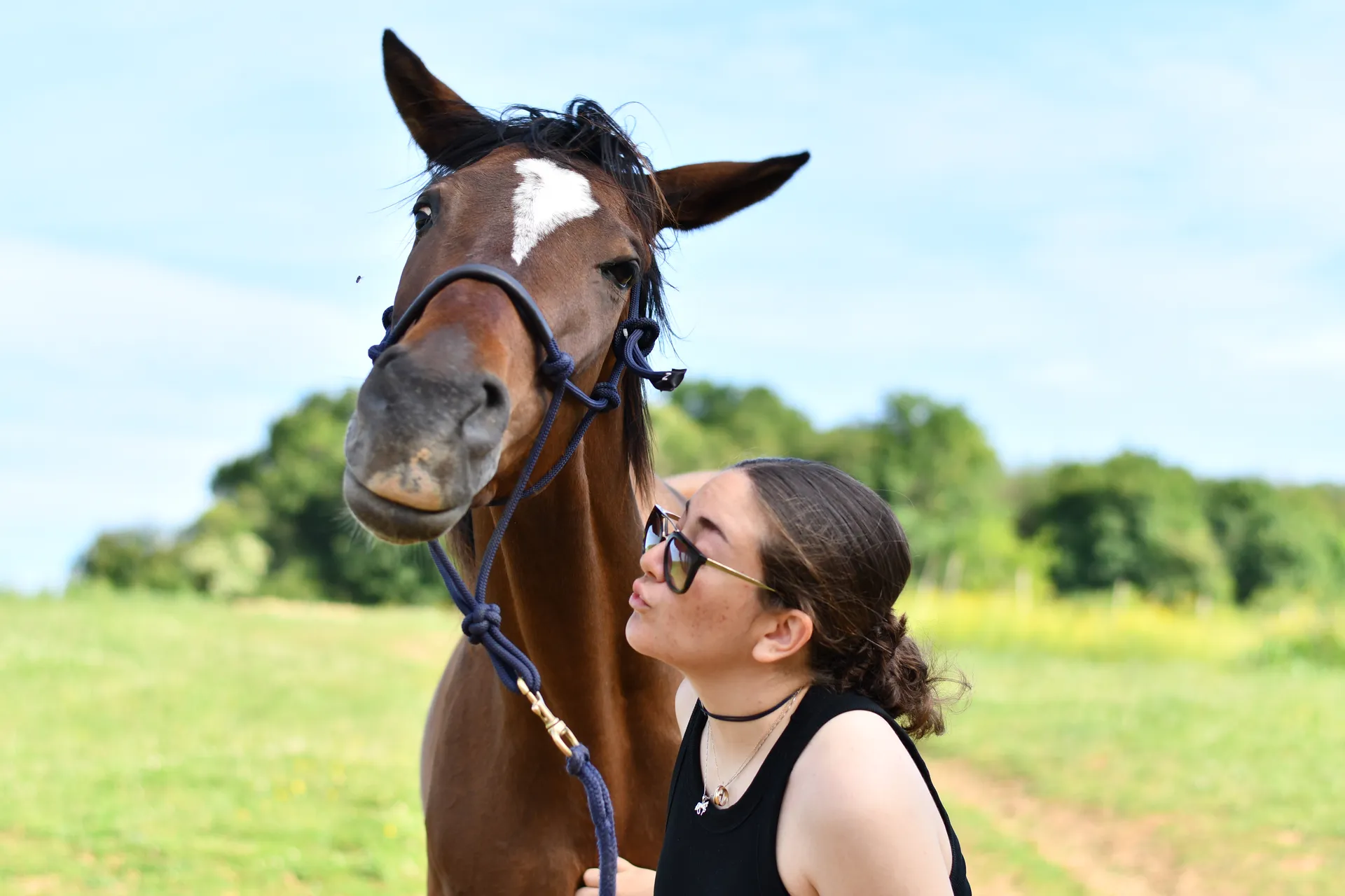 Propriétaire avec son cheval